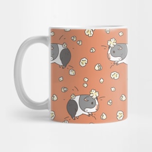 Popcorning Guinea Pig Pattern in Orange Mug